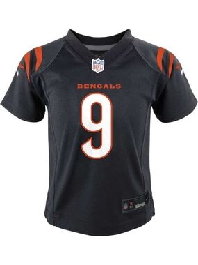 Nike Mens Cincinnati Bengals #9 Black & Orange Jersey
